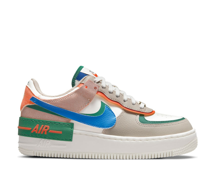 Nike Air Force 1 Shadow Sail / Signal Blue - Green Noise - Cream II CI0919-109