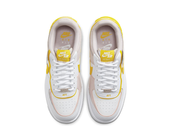 Nike Air Force 1 Shadow White / Speed Yellow - Barely Rose CJ1641-102