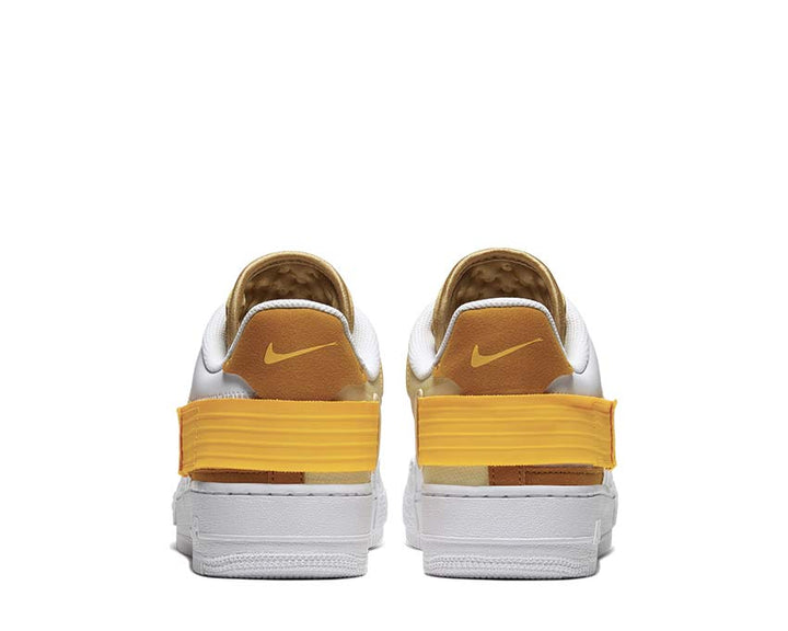 Nike Air Force 1 Type White / University Gold - Gold Suede AT7859-100