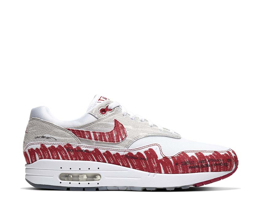 Nike Air Max 1 Tinker "Sketch To Shelf" White / University Red - Neutral Grey CJ4286-101