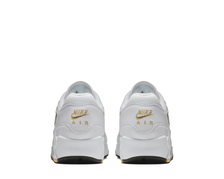 Nike Air Max 90/1 White Metallic Gold Black AJ7695 102