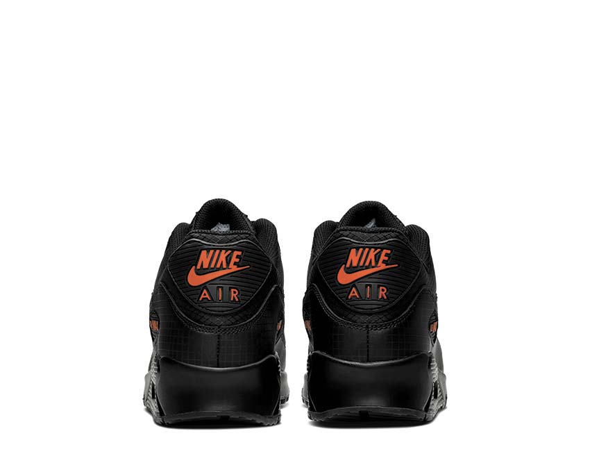 Nike Air Max 90 Black Total Orange suela — Air-Sole 270°