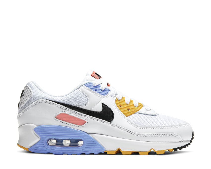 Nike Air Max 90 White / Black - Pure Platinum - Solar Flare CZ3950-100