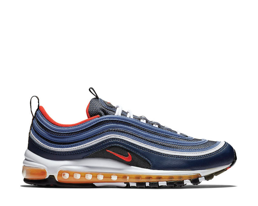 Nike Air Max 97 Midnight Navy Habanero Red Black White 921826 403