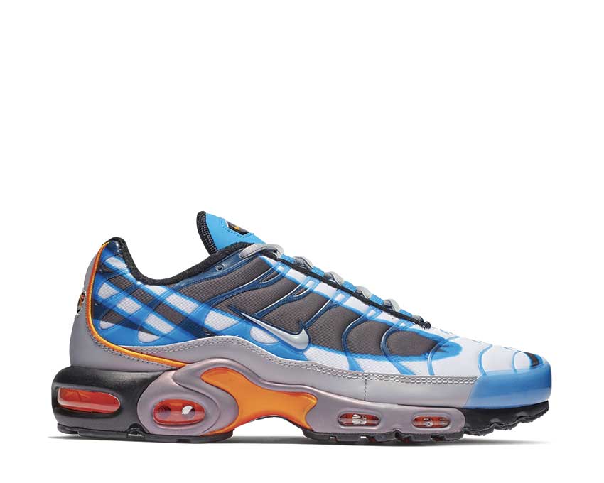 Nike Air Max Plus PRM Photo Blue Wolf Grey Orange Peel Black 815994-400