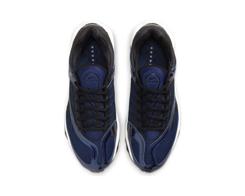 Nike Air Tuned Max Blue Void détail — tige cuir blue void texturé