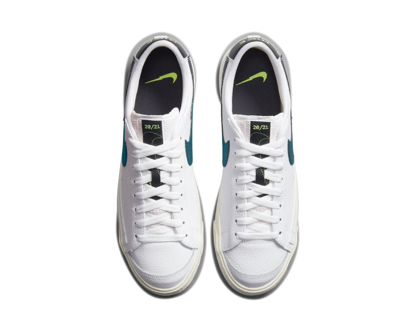Nike Blazer Low '77 White / Aquamarine - Lime Glow - Off Noir DJ6895-100