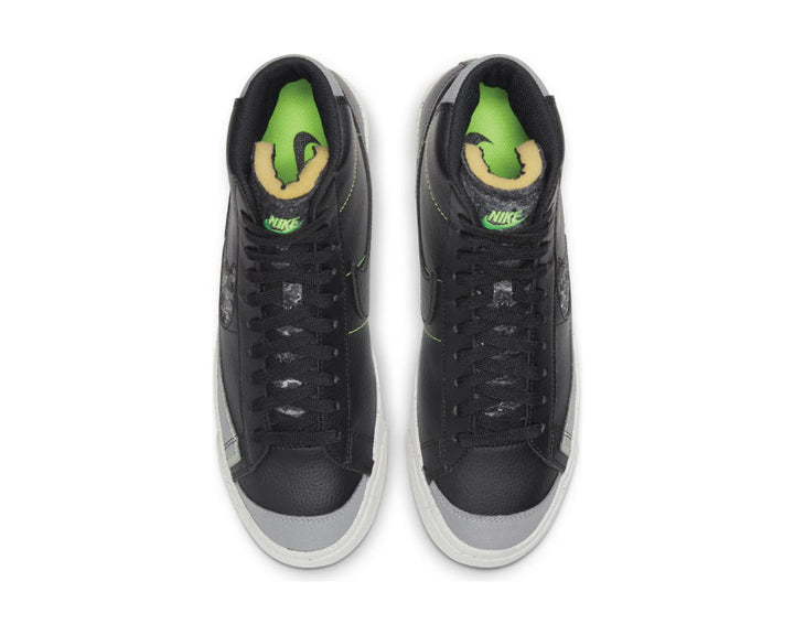 Nike Blazer Mid '77 Vintage Black / Smoke Grey - Electric Green CW6726-001