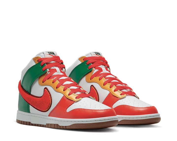 Nike Dunk HI Retro University White / Habanero Red - Team Red - Malachite DR8805-100