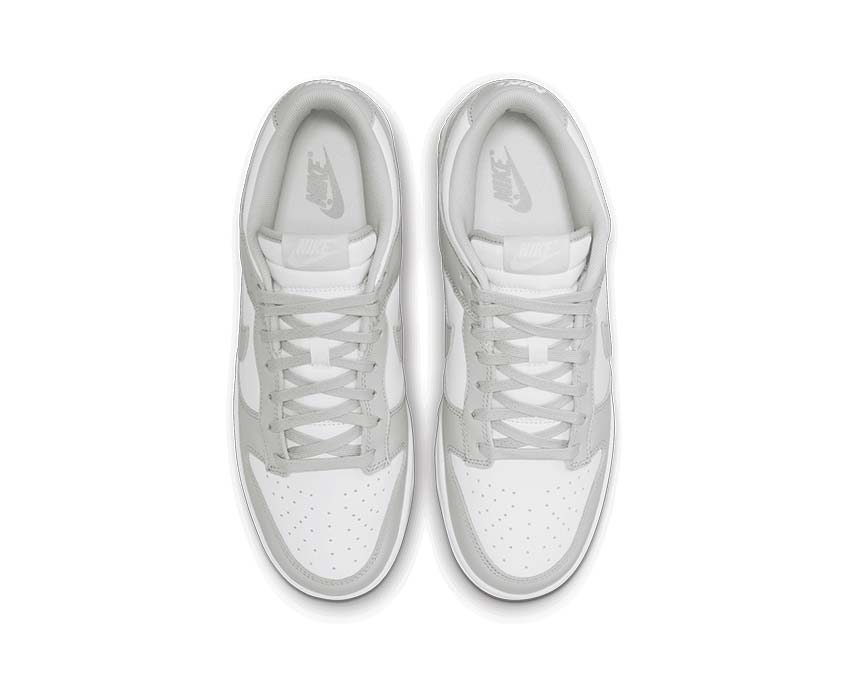 Nike Dunk Low Retro Grey Fog detail — grey fog leather upper