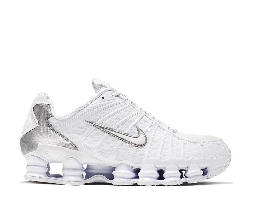 Nike Shox TL White Metallic Silver Max Orange AV3595-100