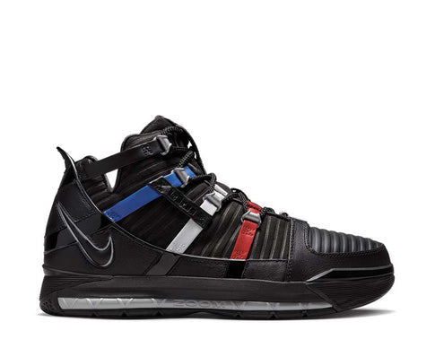 Nike Zoom Lebron 3 Black Metallic Silver Red — sneaker homme basketball retro