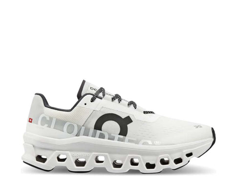 On Cloudmonster Undyed White — men's running CloudTec technology