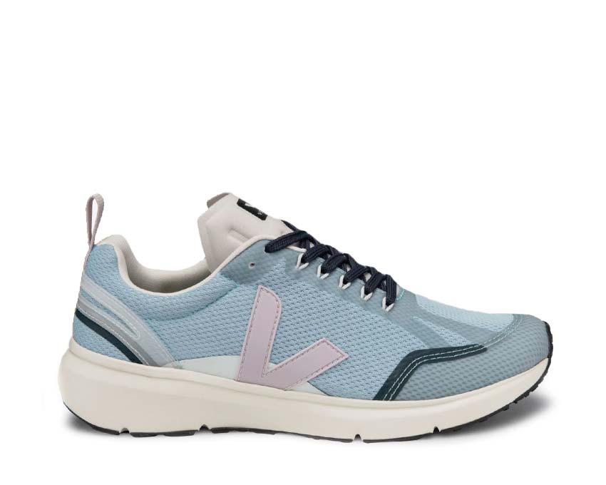 Veja Condor 2 Steel/Parme — sneaker donna mesh eco-responsabile