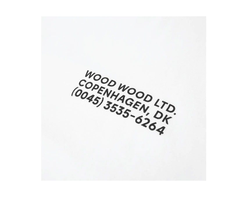 Wood Wood Info Logo Tee White 12015719-2334