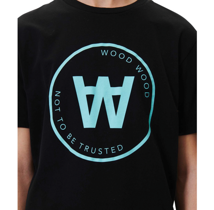 Wood Wood AA Seal T-Shirt Negro